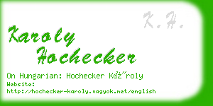 karoly hochecker business card